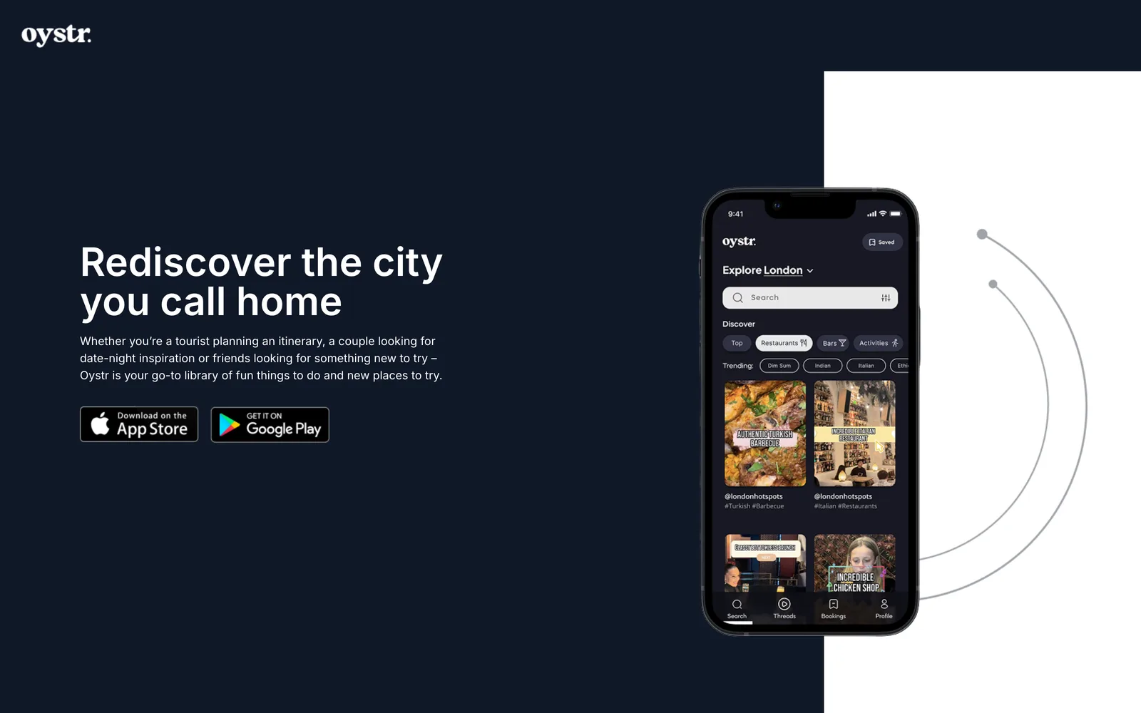 Oystr homepage