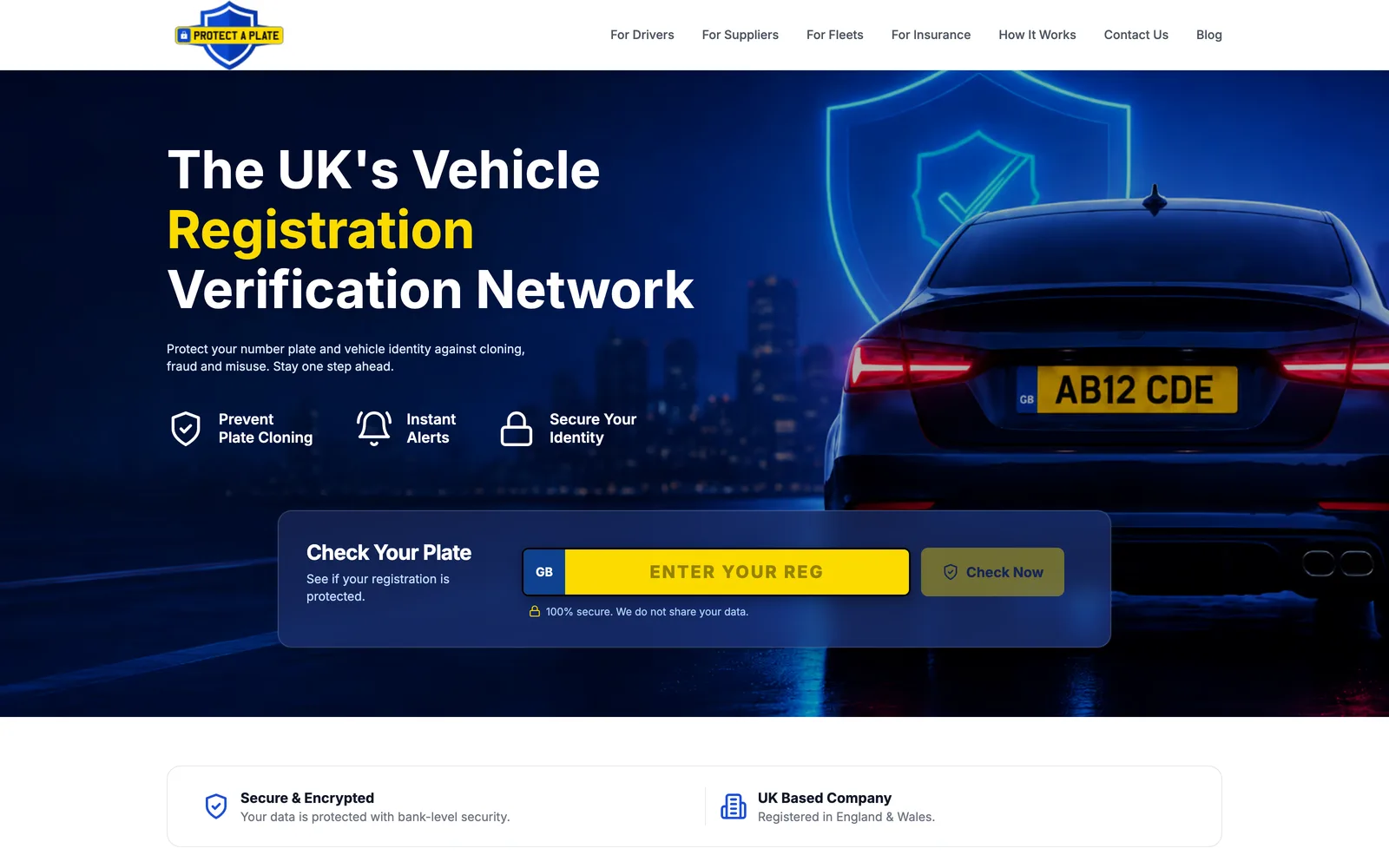 Protect-A-Plate homepage